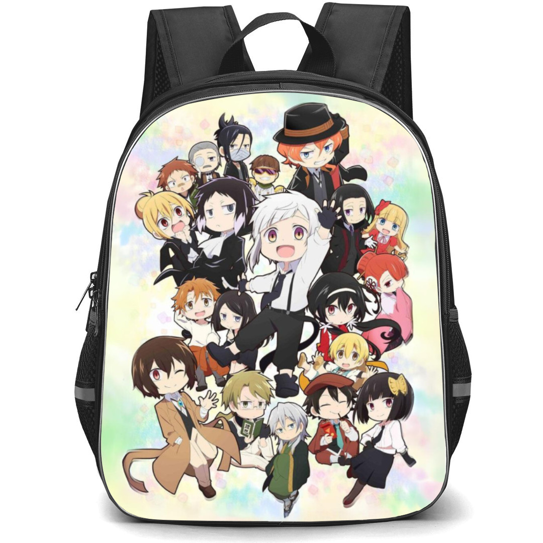 Bungo Stray Dogs Backpack Student Pack - Characters Chibi Art Poster