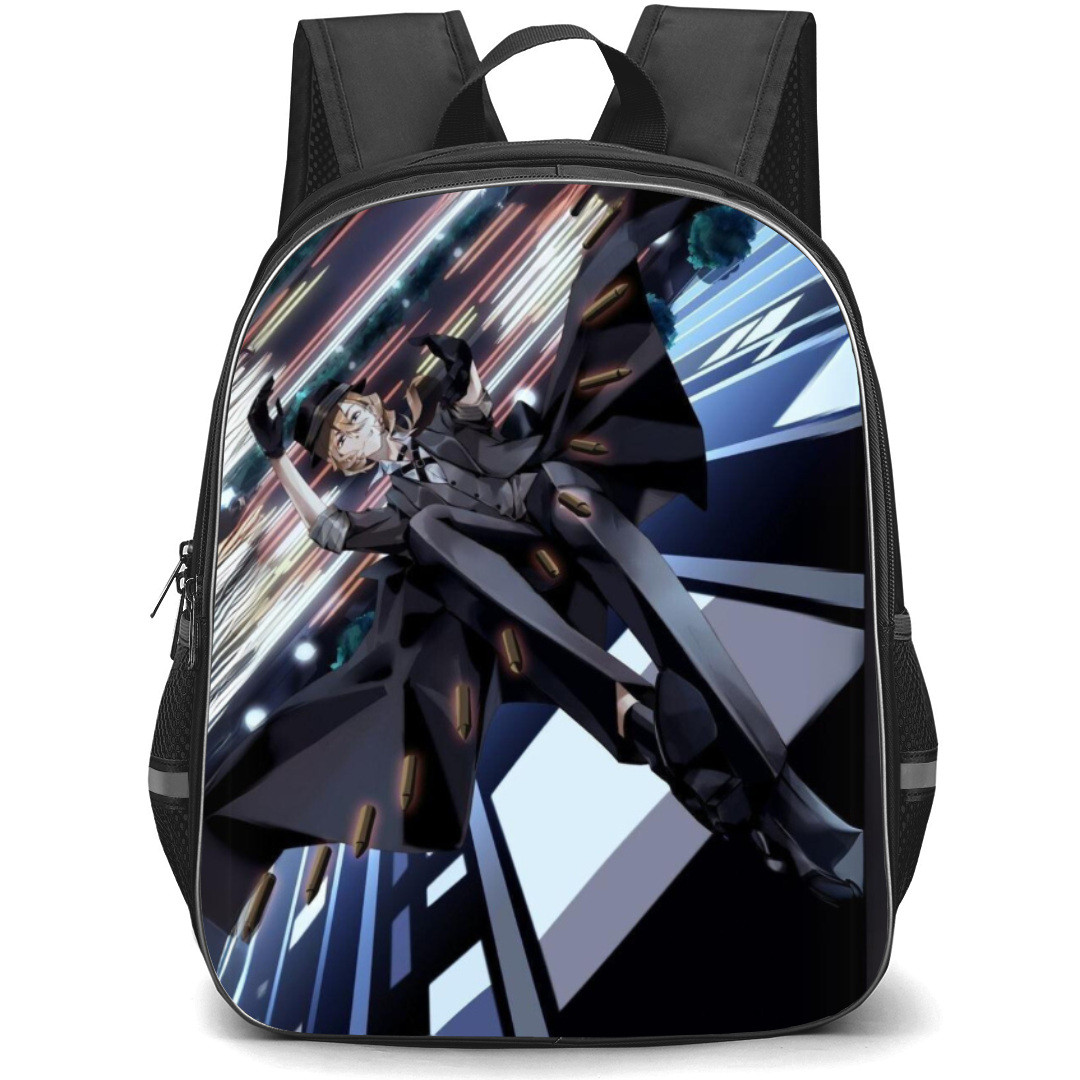 Bungo Stray Dogs Chuya Nakahara Backpack Student Pack - Chuya Nakahara Falling Smirk Portrait