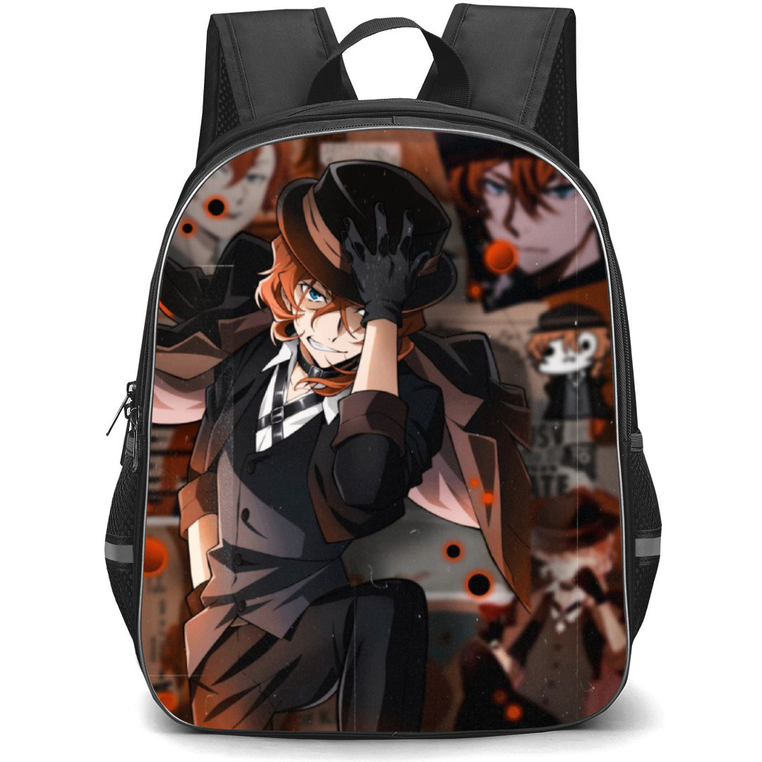 Bungo Stray Dogs Chuya Nakahara Backpack Student Pack - Chuya Nakahara Fierce Hat Portrait