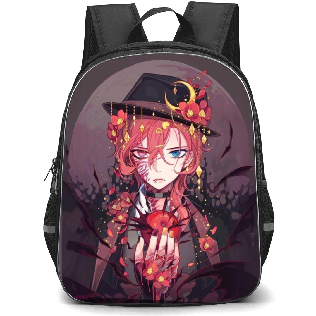 Bungo Stray Dogs Chuya Nakahara Backpack Student Pack - Chuya Nakahara Flower Fedora Portrait