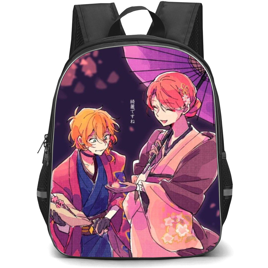 Bungo Stray Dogs Backpack Student Pack - Chuya And Kouyou Umbrella Portrait