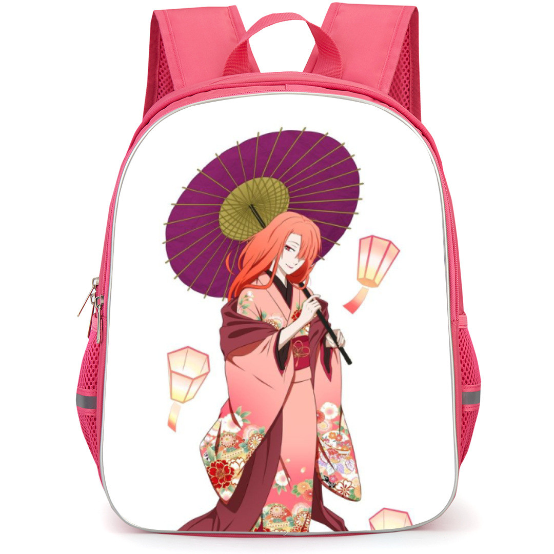 Bungo Stray Dogs Kouyou Ozaki Backpack Student Pack - Kouyou Ozaki Kimono Lantern Portrait