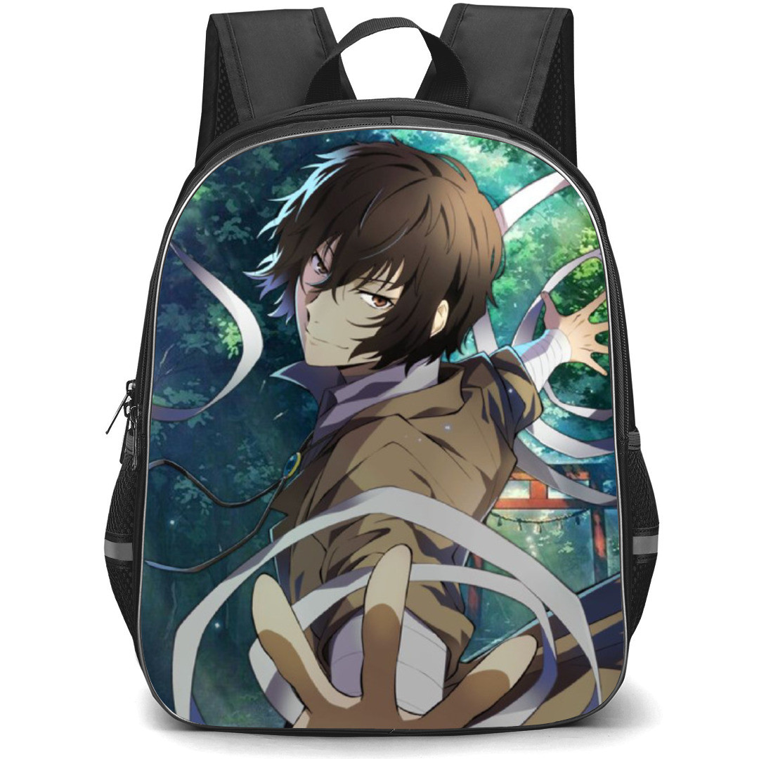 Bungo Stray Dogs Osamu Dazai Backpack Student Pack - Osamu Dazai Fight Stance Portrait