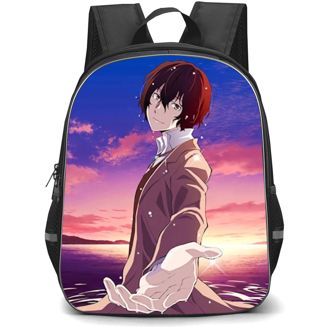 Bungo Stray Dogs Osamu Dazai Backpack Student Pack - Osamu Dazai Hand Sea Sunset Portrait