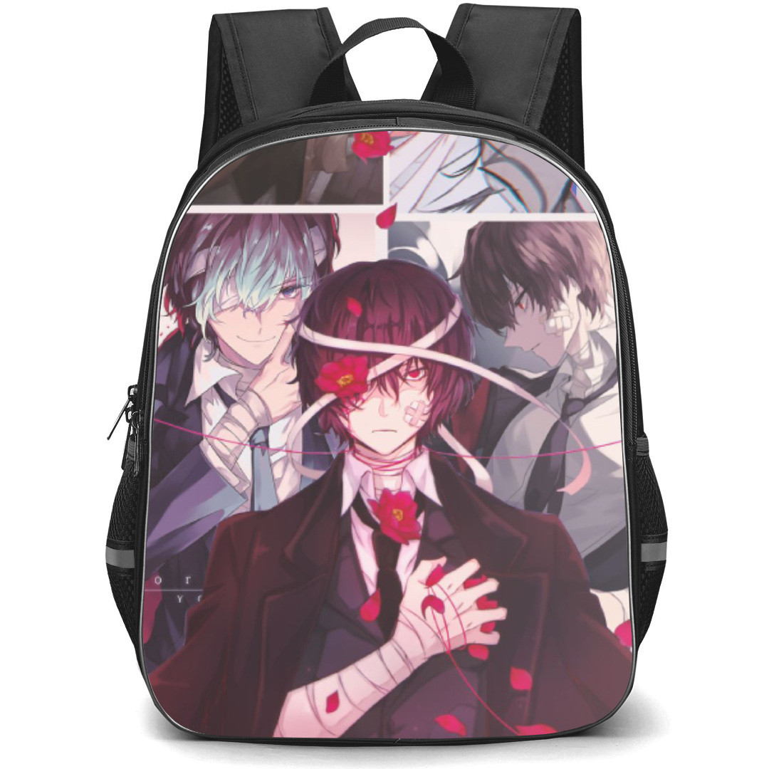 Bungo Stray Dogs Osamu Dazai Backpack Student Pack - Osamu Dazai Portrait Collage