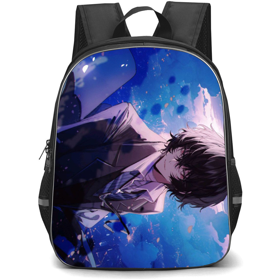 Bungo Stray Dogs Osamu Dazai Backpack Student Pack - Osamu Dazai Portrait On Sky Background
