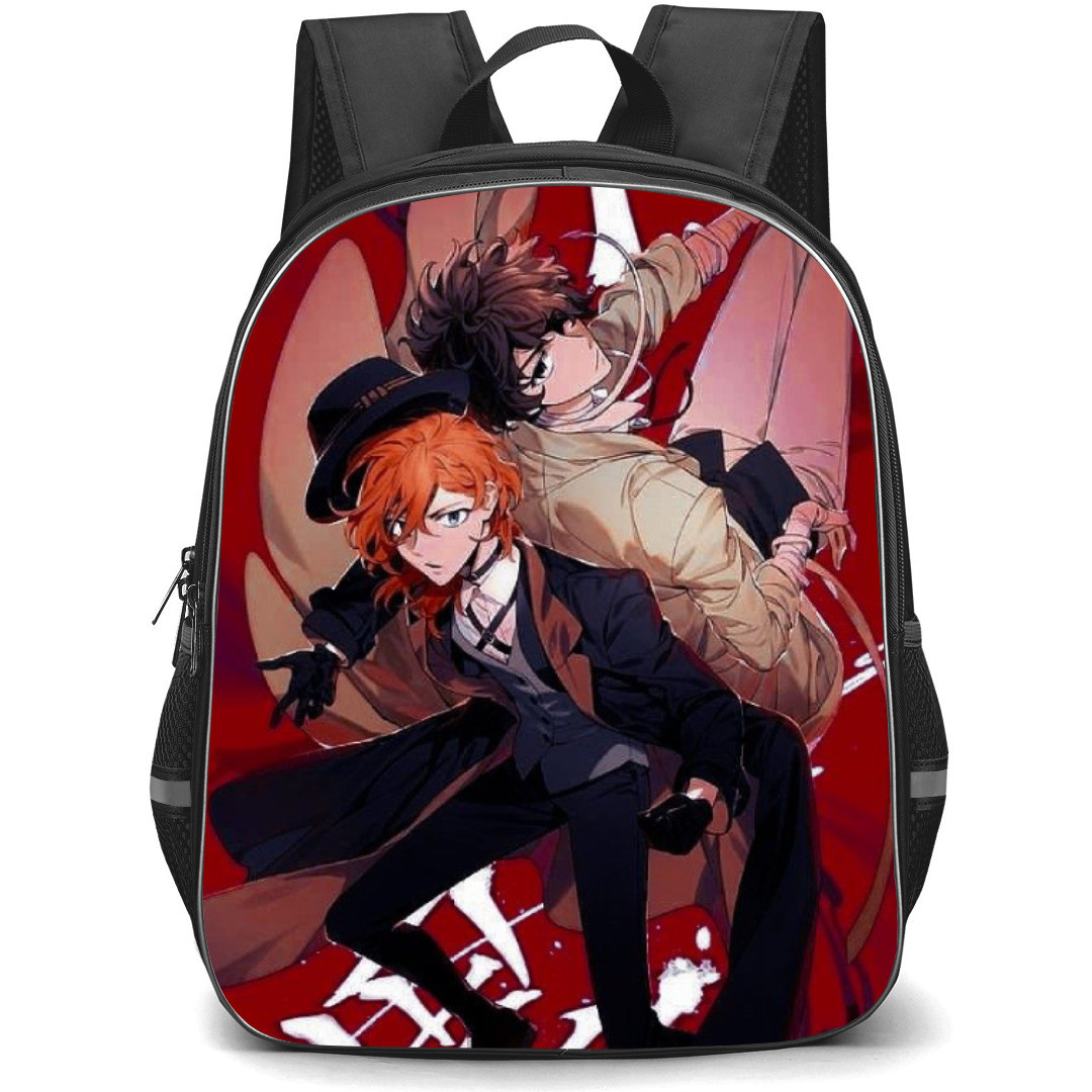 Bungo Stray Dogs Backpack Student Pack - Osamu And Chuya Fighting Stance Portrait