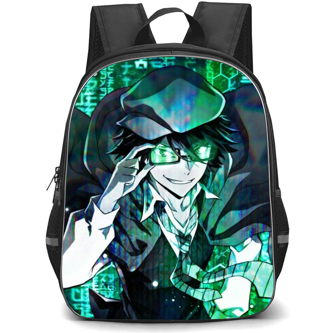 Bungo Stray Dogs Ranpo Edogawa Backpack Student Pack - Ranpo Edogawa Grin Face Portrait