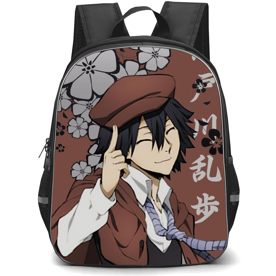 Bungo Stray Dogs Ranpo Edogawa Backpack Student Pack - Ranpo Edogawa Smirk Face Portrait
