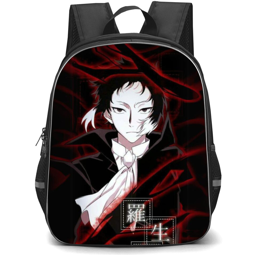Bungo Stray Dogs Ryunosuke Akutagawa Backpack Student Pack - Ryunosuke Akutagawa Fierce Portrait