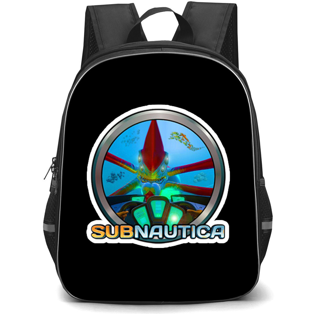 Subnautica Leviathan Backpack School Bag StudentPack - Leviathan Sea Monster Cockpit Underwater Game Logo Sticker
