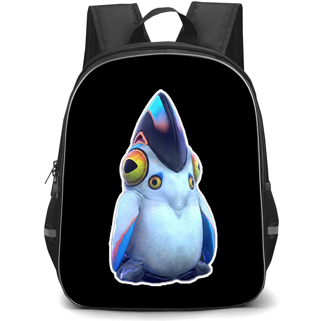 Subnautica Pengling Backpack School Bag StudentPack - Pengling Cute Creature Blue Minimalist Sticker