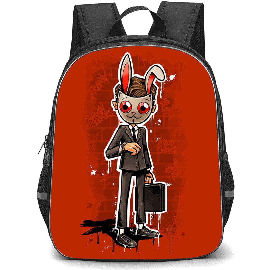 Subway Surfers Frank Backpack StudentPack - Subway Surfers Frank Wearing Suit And Holding Briefcase Sticker On Red Background