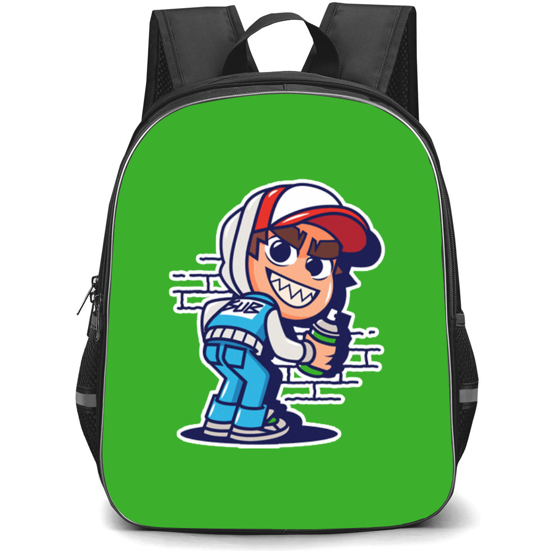 Subway Surfers Jake Backpack StudentPack - Subway Surfers Jake Looking Back Cartoon Art Sticker
