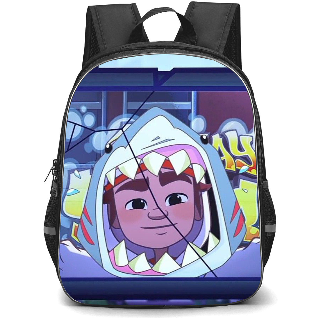 Subway Surfers Jake Backpack StudentPack - Subway Surfers Jake Wear Shark Helmet Poster