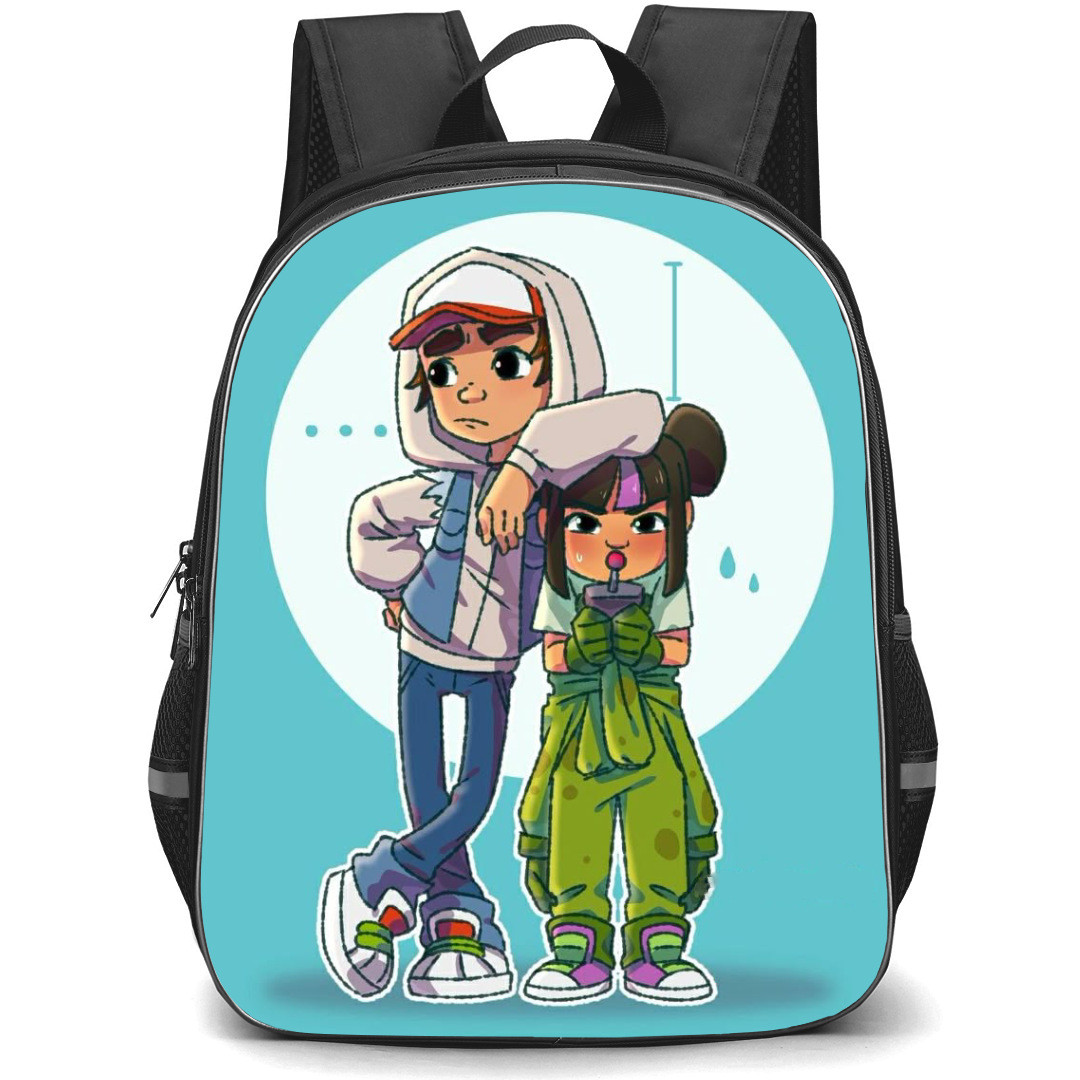 Subway Surfers Backpack StudentPack - Subway Surfers Jake And Yutani Illustration Art Poster