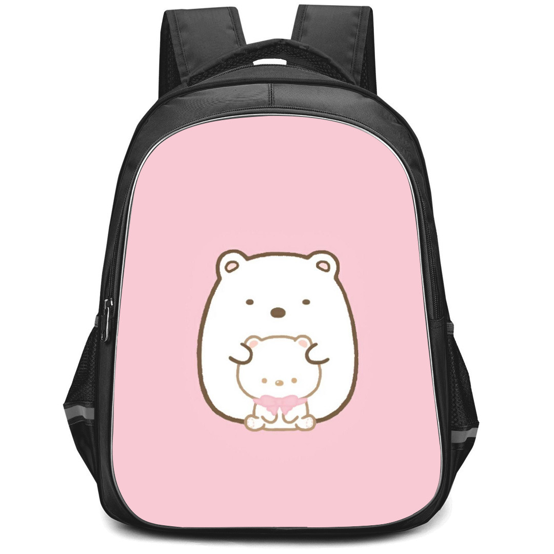 Sumikko Gurashi Shirokuma Backpack StudentPack - Shirokuma Standing On Pink Background