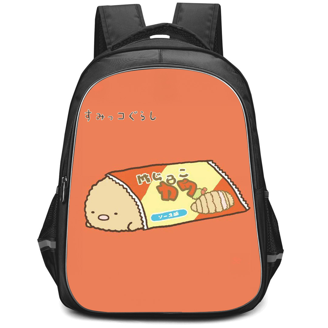 Sumikko Gurashi Tonkatsu Backpack StudentPack - Tonkatsu In A Wrapped Package On Orange Background