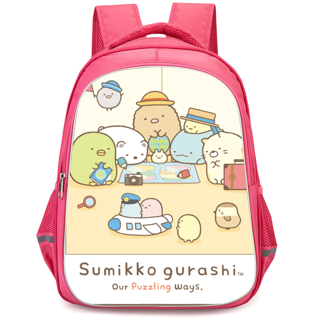Sumikko Gurashi Backpack StudentPack - Sumikko Gurashi Traveling The World Poster