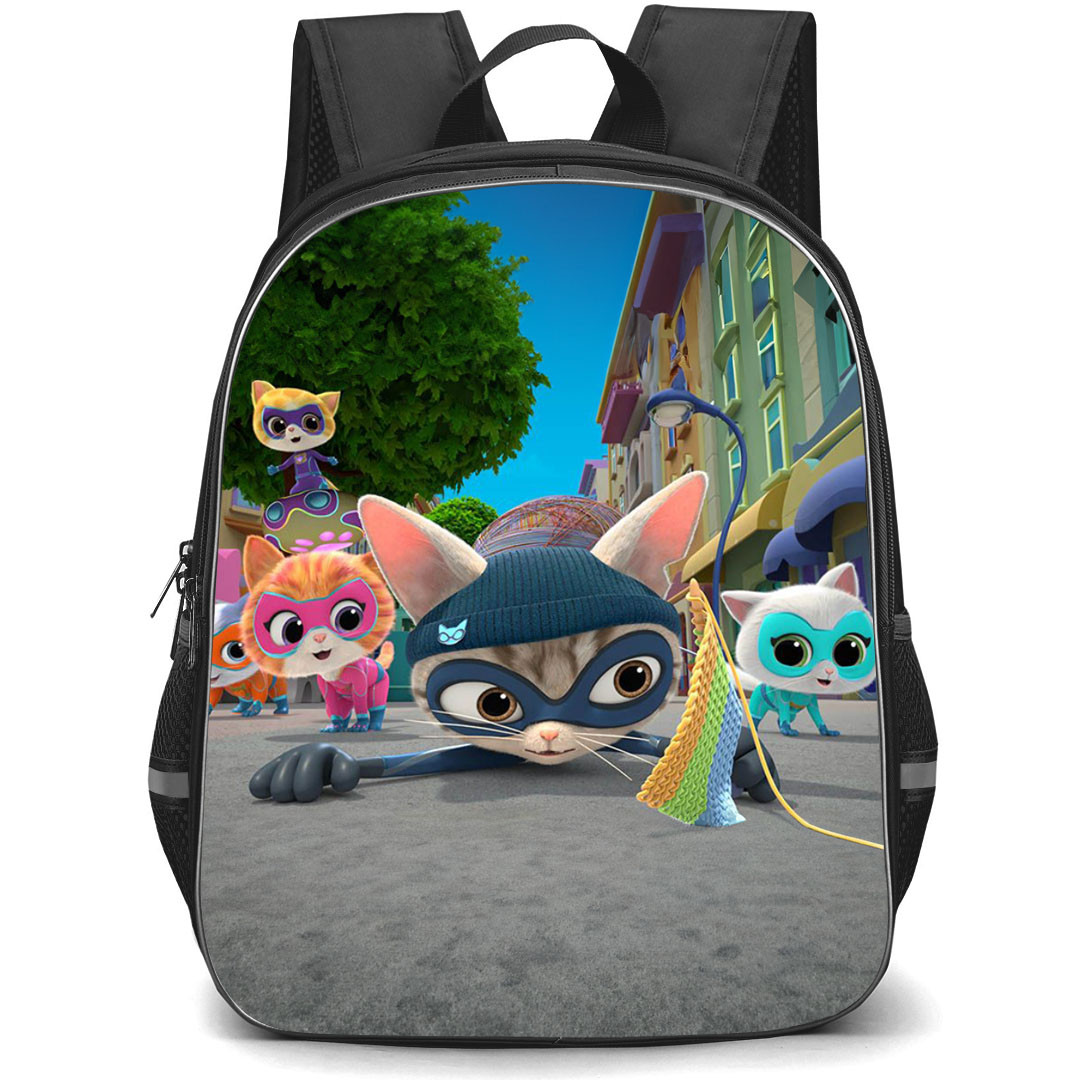 SuperKitties Backpack StudentPack - SuperKitties Chasing Cat Burglar