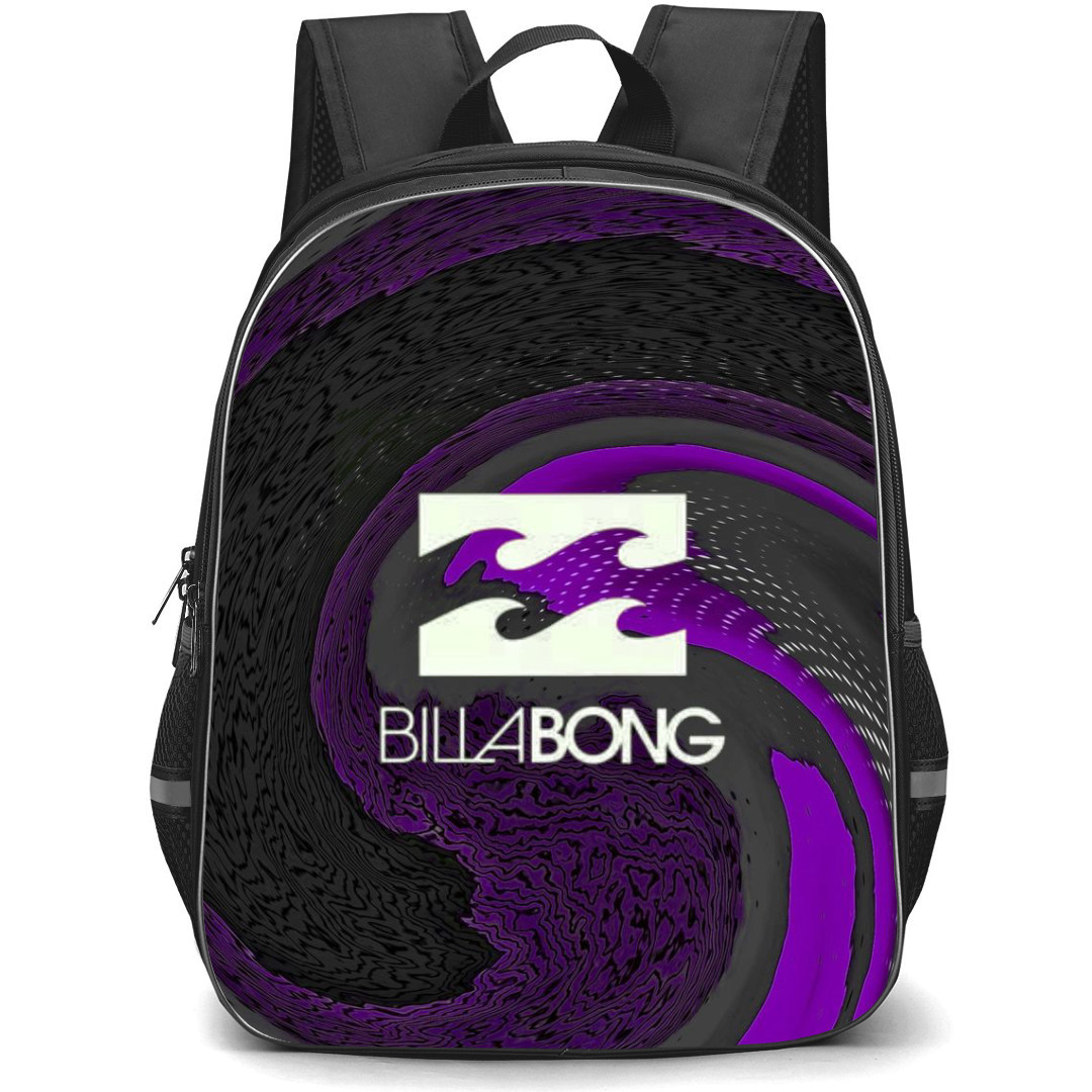 Surfing Billabong Backpack StudentPack - Surfing Billabong Logo On Abstract Pattern Background