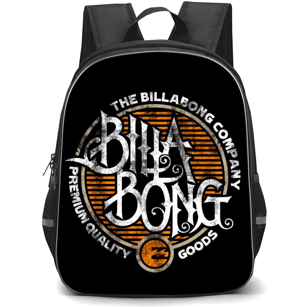 Surfing Billabong Backpack StudentPack - Surfing Billabong Recreate Vintage Logo On Black Background