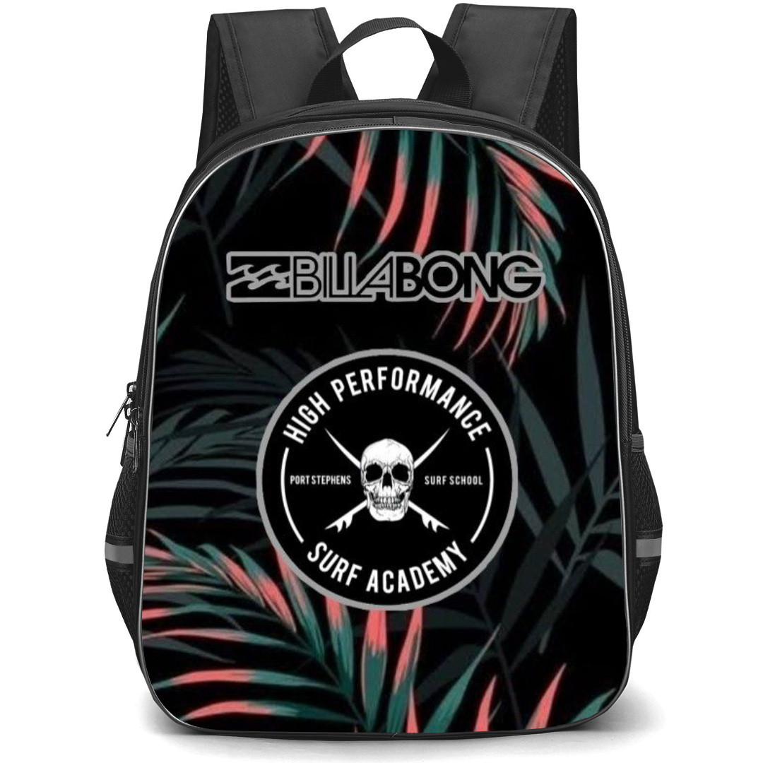 Surfing Billabong Backpack StudentPack - Surfing Billabong Surf Board Green Yellow Gradient Sticker On Black Background