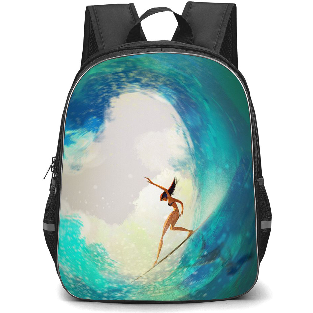 Surfing Backpack StudentPack - Surfing Girl Surfing Paiting Poster