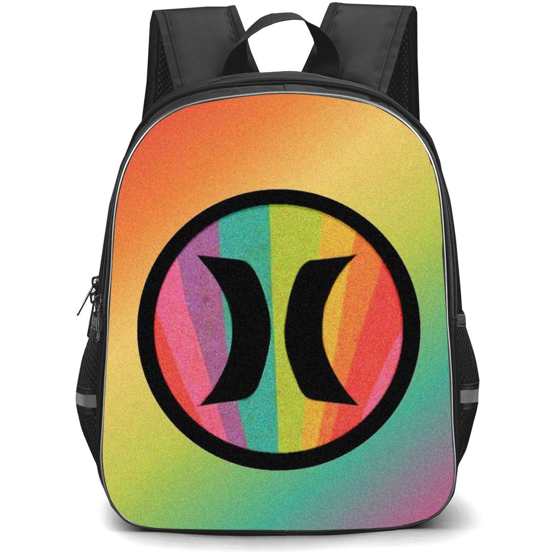 Surfing Hurley Backpack StudentPack - Surfing Hurley Logo Icon On Rainbow Background