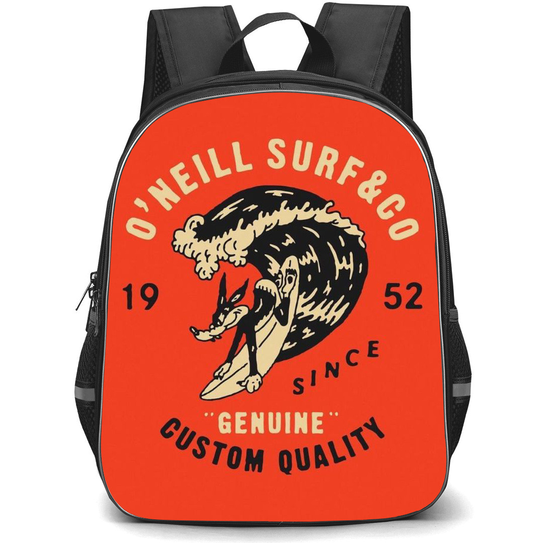 Surfing ONeill Surf Backpack StudentPack - Surfing ONeill Surf Vintage Logo On Orange Background