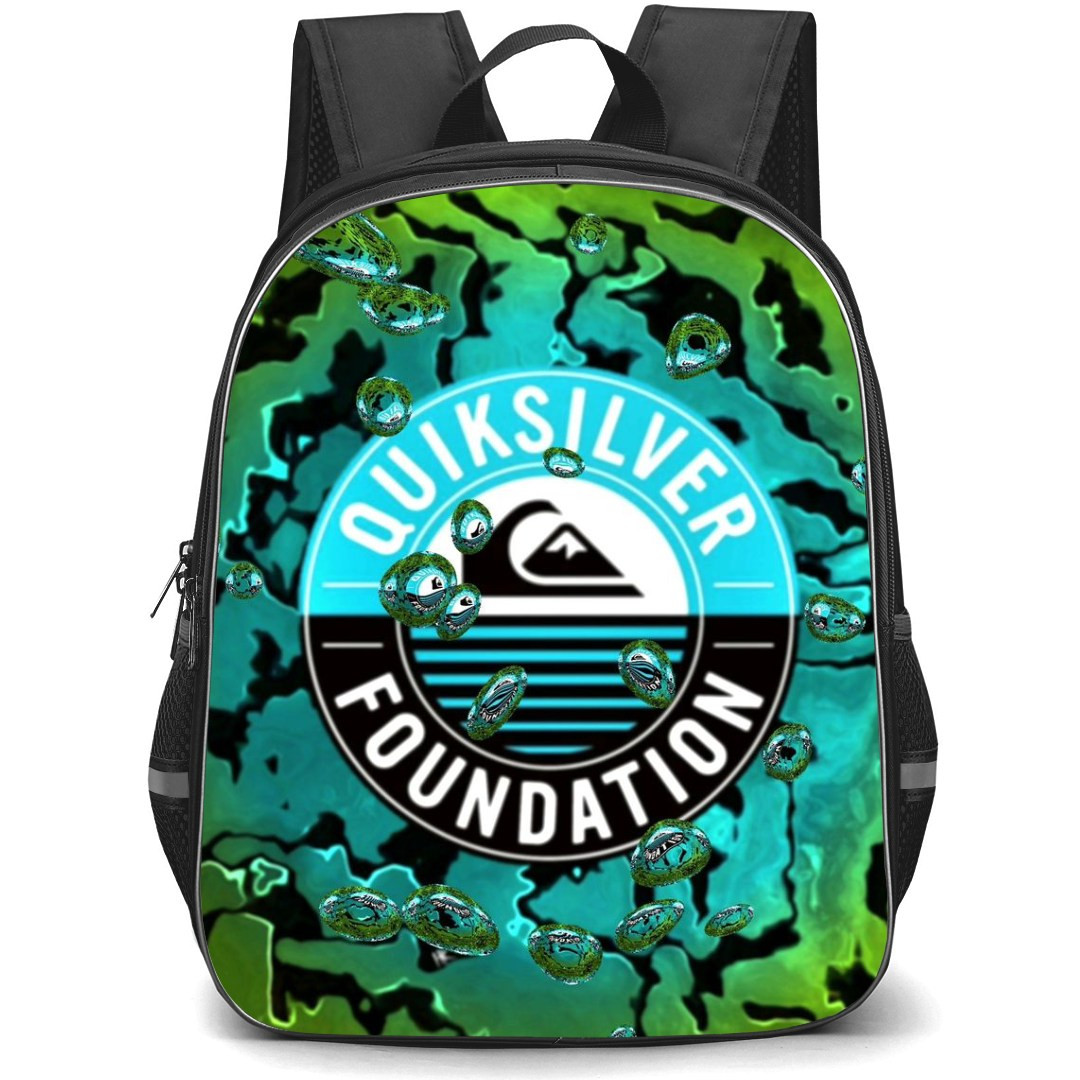 Surfing Quiksilver Backpack StudentPack - Surfing Quiksilver Foundation Logo On Alga Background