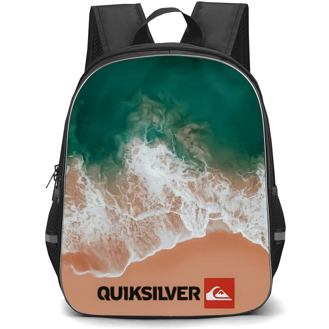 Surfing Quiksilver Backpack StudentPack - Surfing Quiksilver Logo On Beach Way Poster