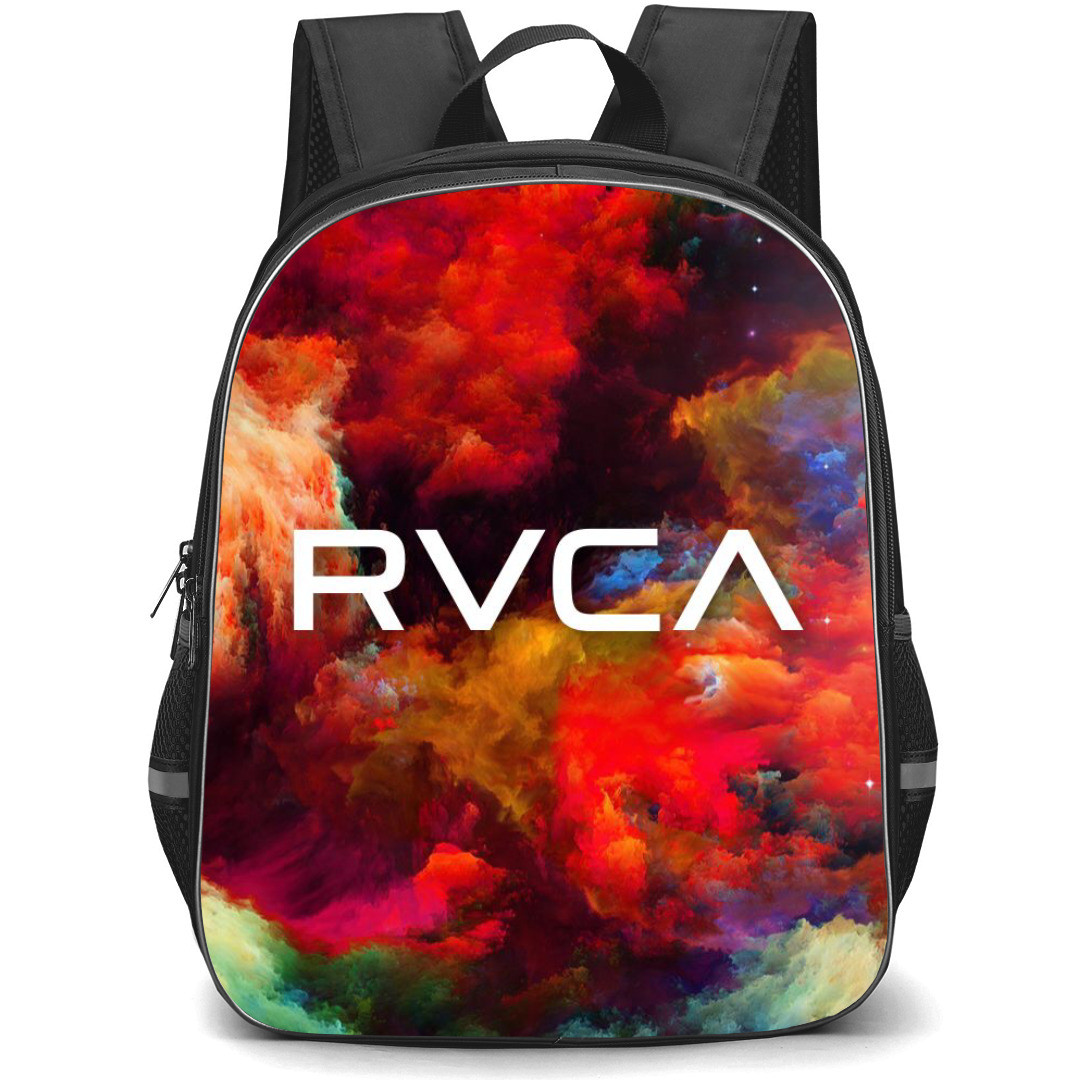 Surfing RVCA Backpack StudentPack - Surfing RVCA Logo On Colorful Power Splash Background