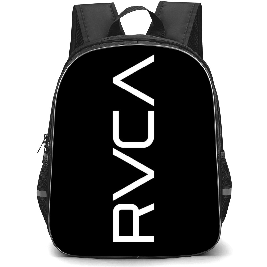 Surfing RVCA Backpack StudentPack - Surfing RVCA Virtical Logo On Black Background
