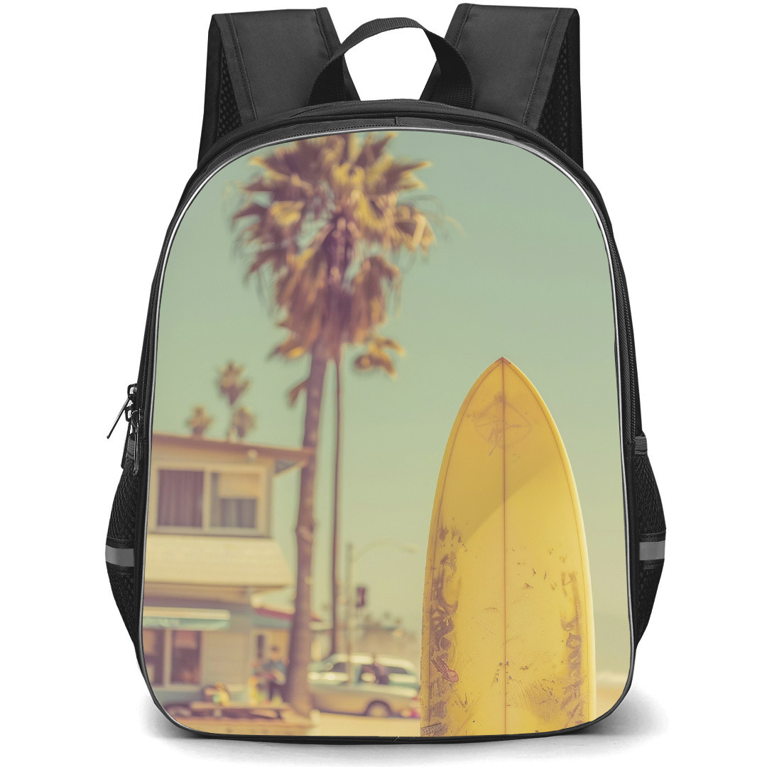 Surfing Backpack StudentPack - Surfing Retro Beach Background Poster