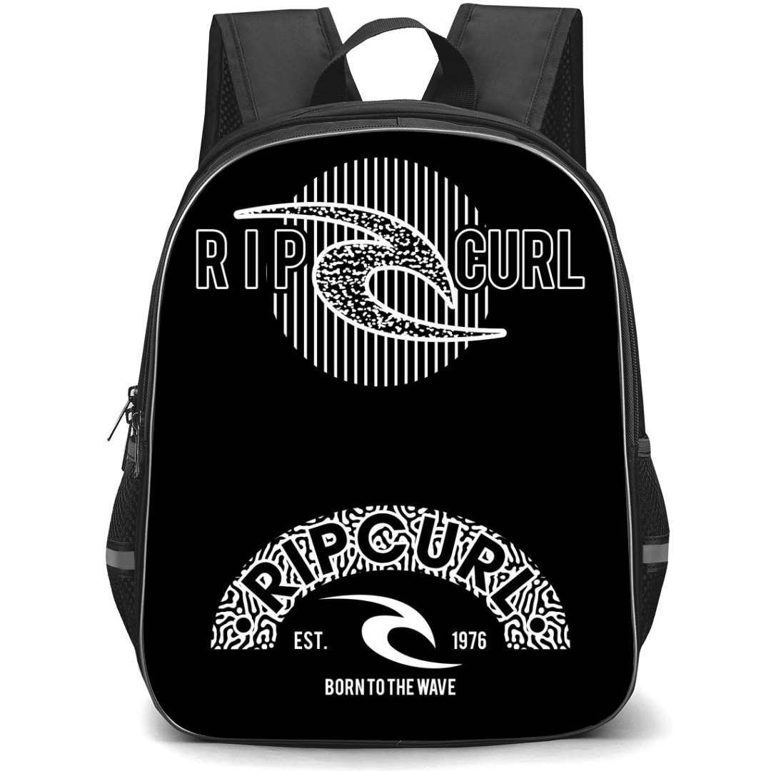 Surfing Rip Curl Backpack StudentPack - Surfing Rip Curl Vintage Vector Logos On Black Background