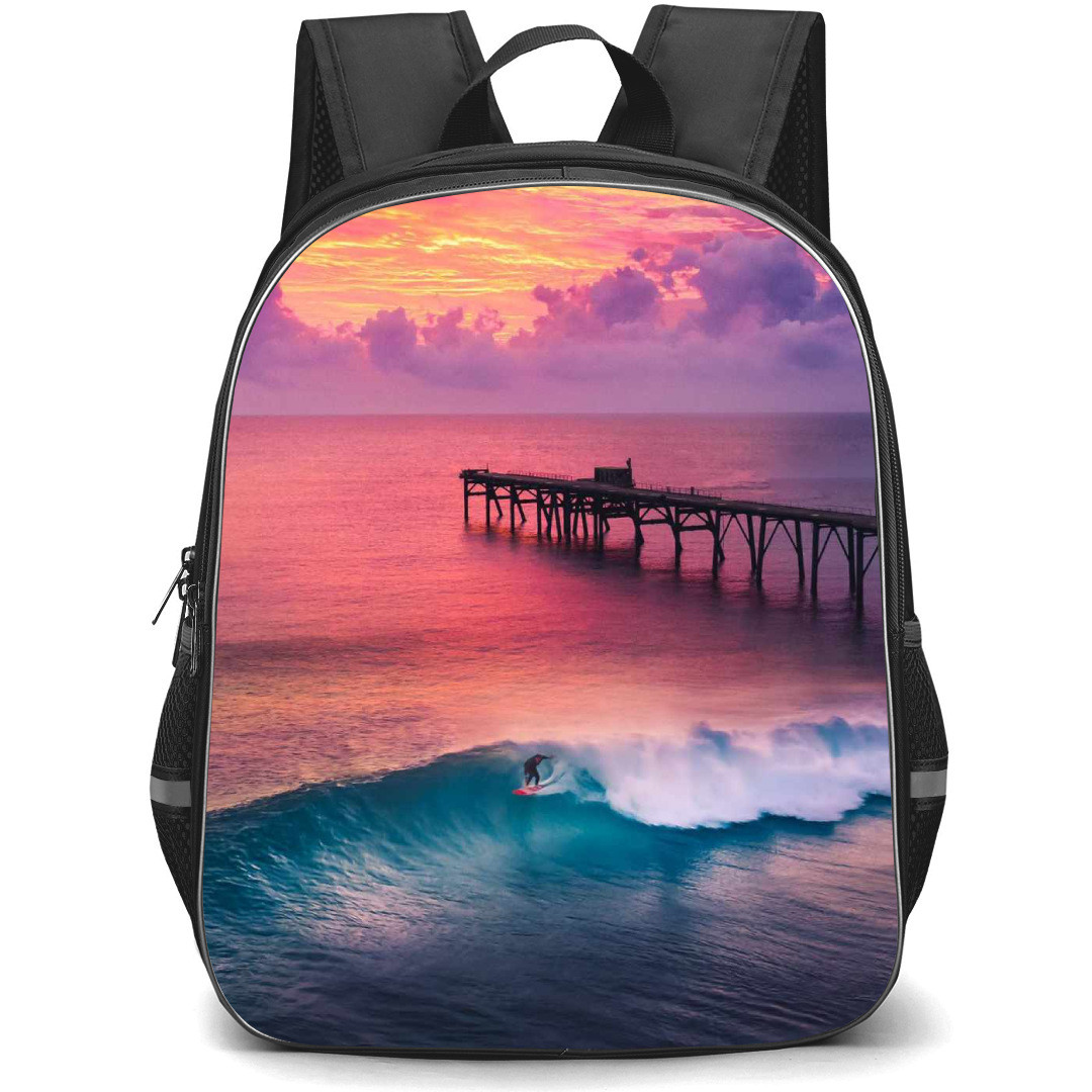 Surfing Backpack StudentPack - Surfing Sunset Surfing Poster