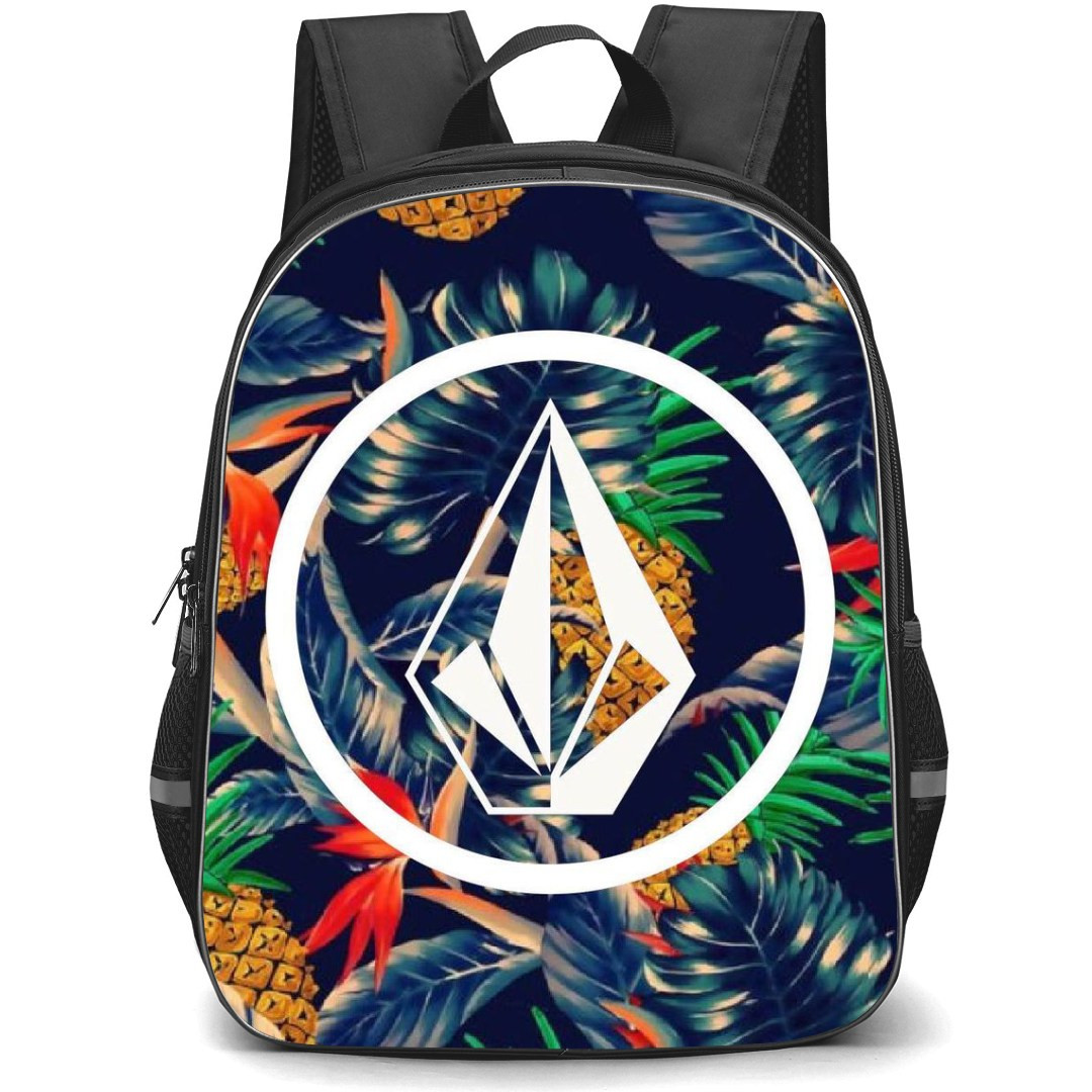 Surfing Volcom Backpack StudentPack - Surfing Volcom Logo On Blue Rectangle Sticker