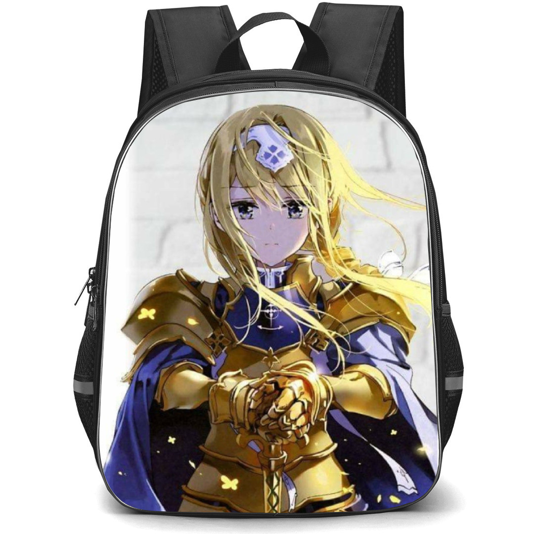 Sword Art Online Alice Zuberg Backpack Student Pack - Alice Zuberg Holding Sword on Front