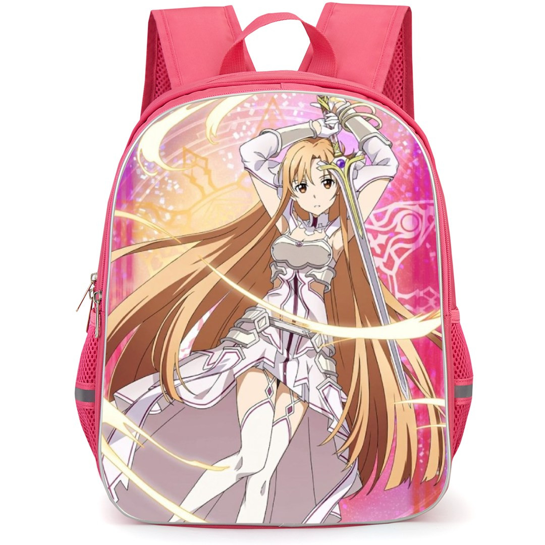Sword Art Online Asuna Backpack Student Pack - Asuna Pose Pink Yellow Background