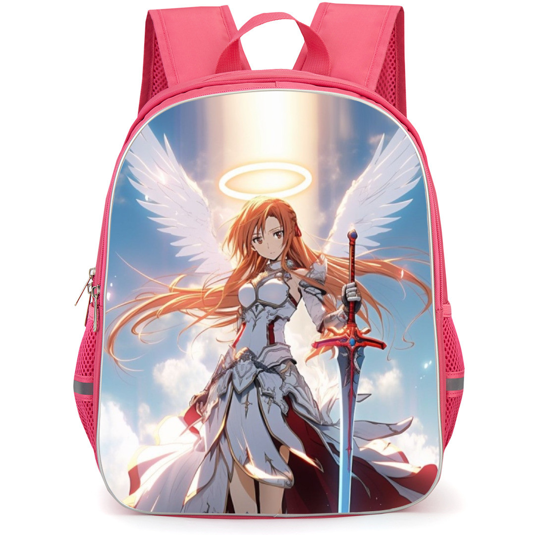 Sword Art Online Asuna Backpack Student Pack - Asuna With Wings Holding Sword