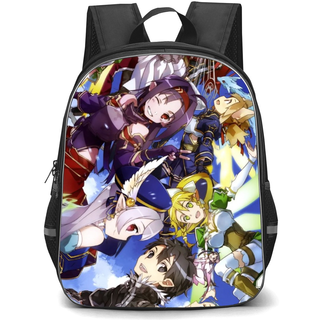 Sword Art Online Backpack Student Pack - Characters Smiling Blue Background