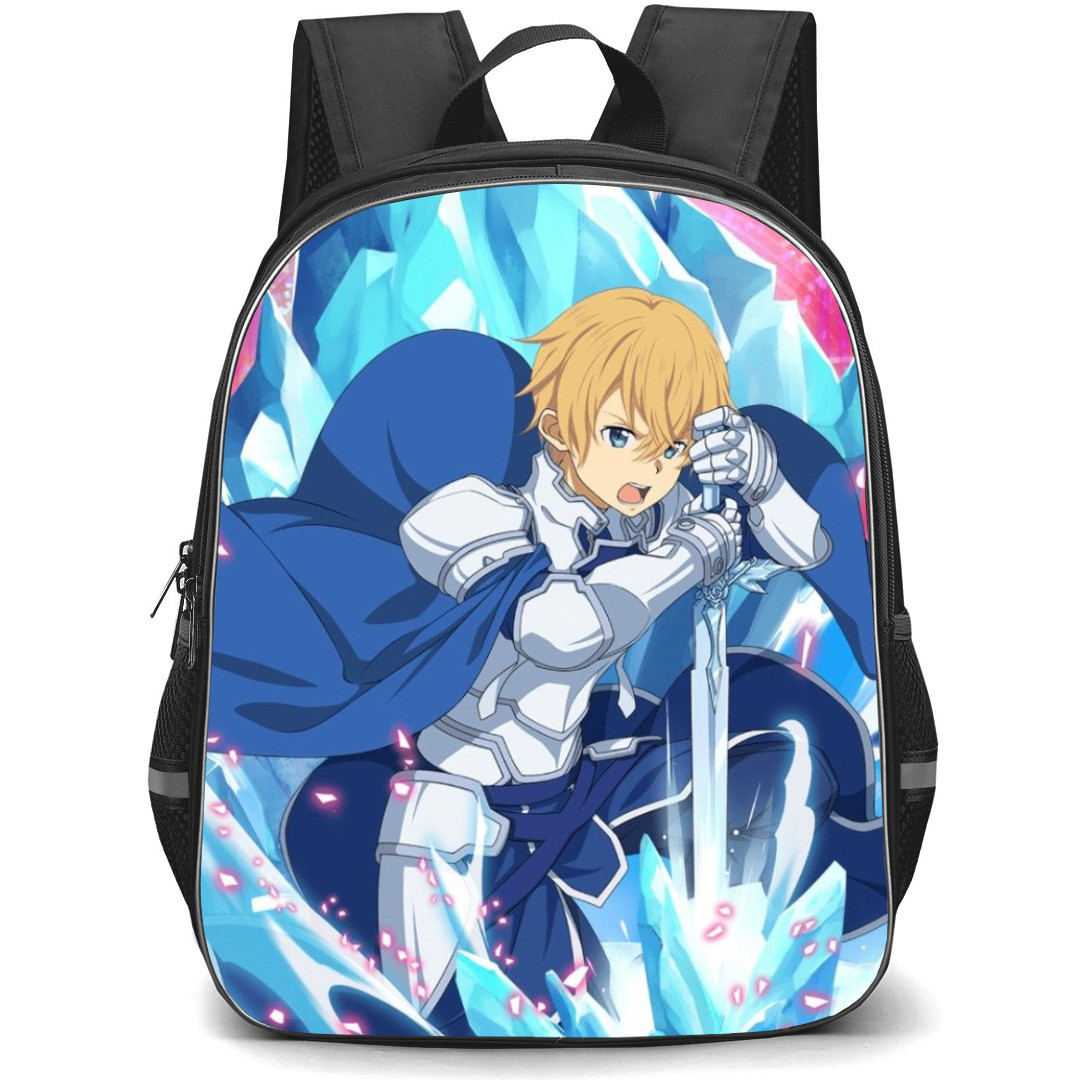 Sword Art Online Eugeo Backpack Student Pack - Eugeo Holding Sword On Iceberg