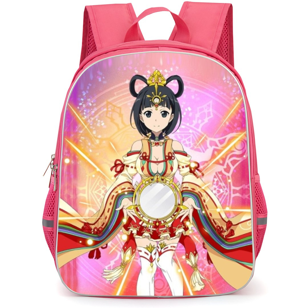 Sword Art Online Kirigaya Suguha Backpack Student Pack - Kirigaya Suguha Holding Mirror Anime