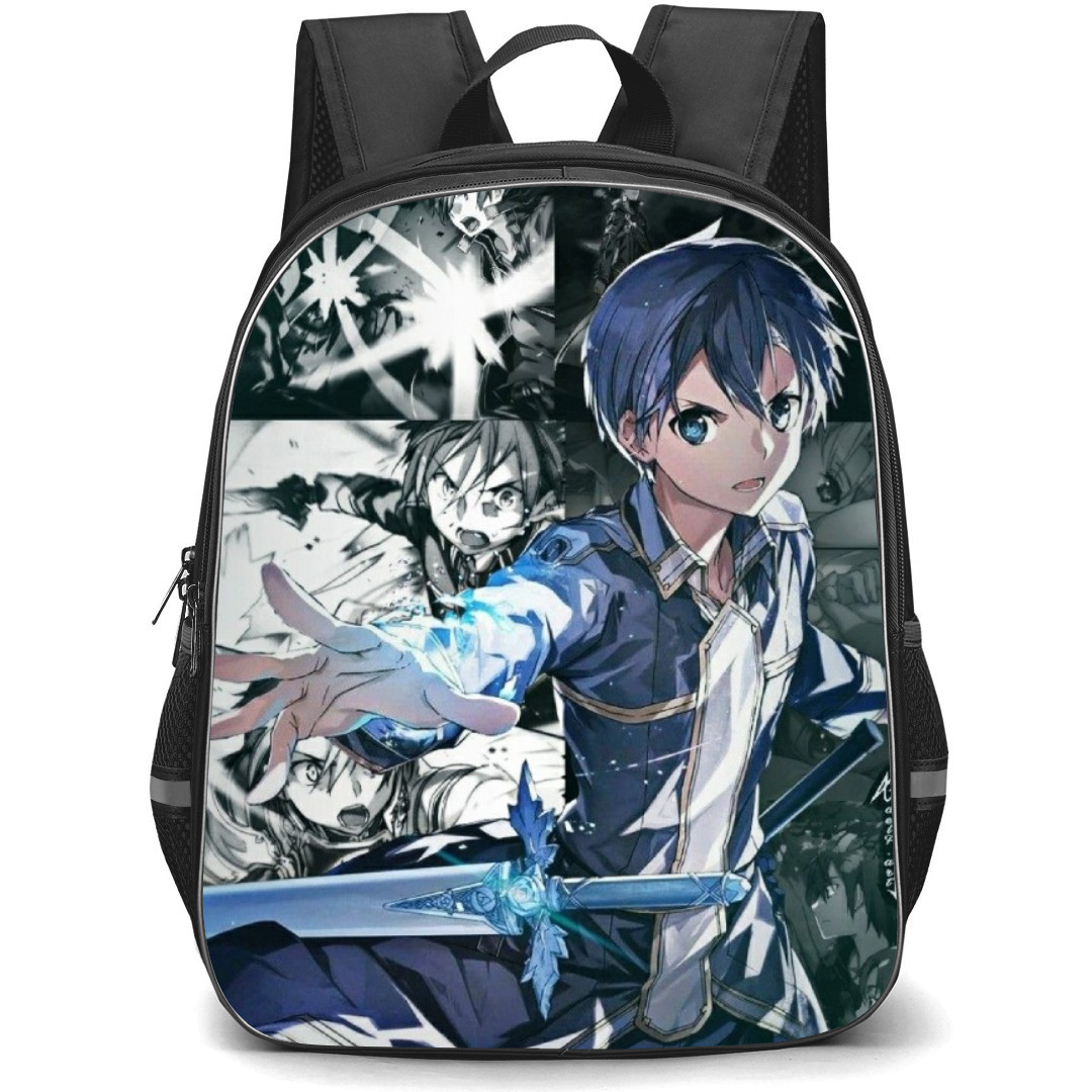 Sword Art Online Kirito Backpack Student Pack - Kirito Black And White Wallpaper Background