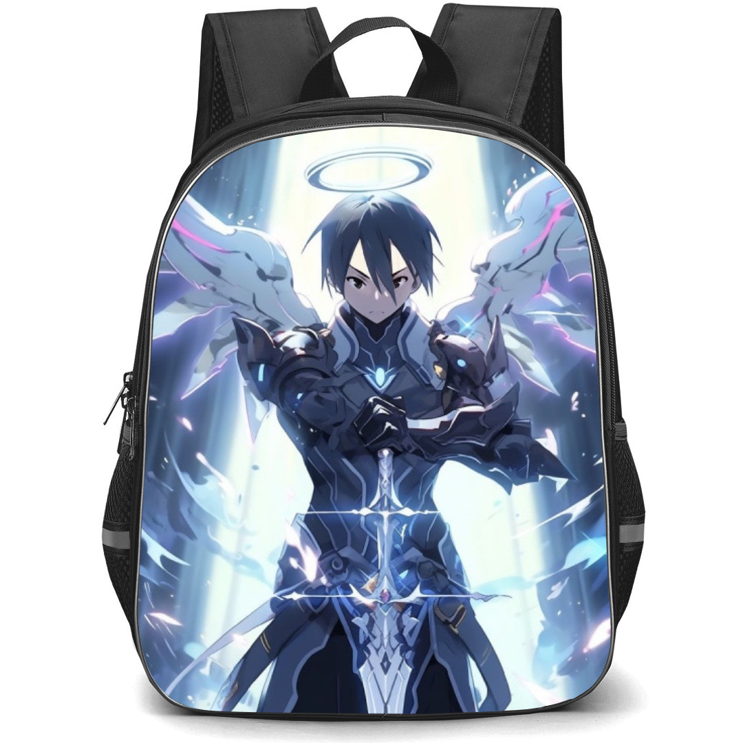 Sword Art Online Kirito Backpack Student Pack - Kirito Holding Sword Anime