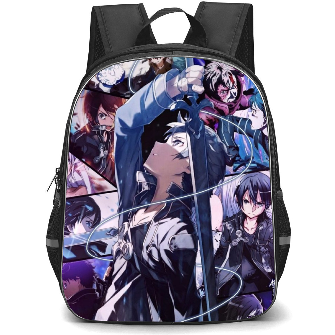 Sword Art Online Kirito Backpack Student Pack - Kirito Looking Up Holding Sword Wallpaper