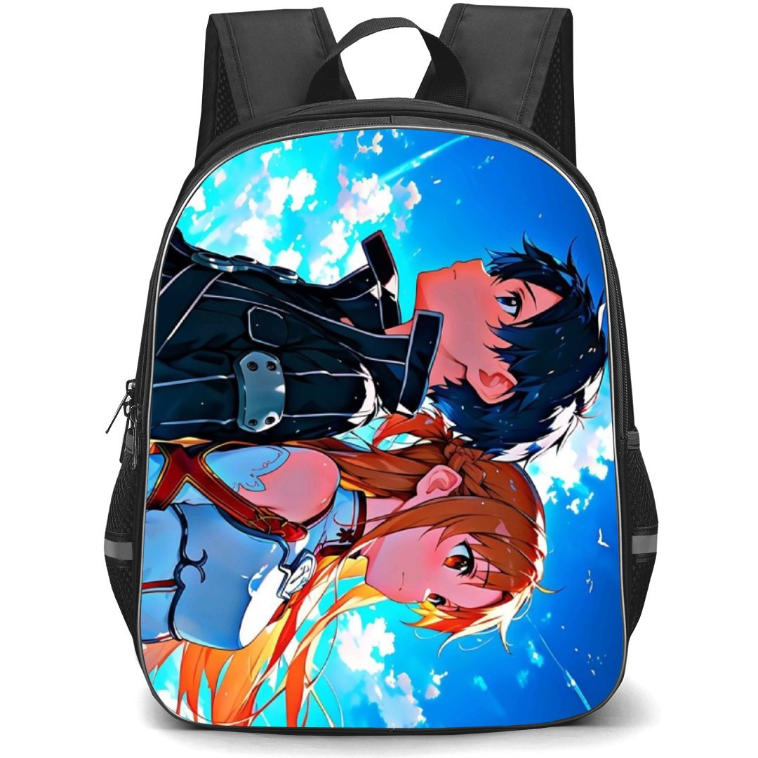 Sword Art Online Kirito & Asuna Backpack Student Pack - Kirito & Asuna Back To Back Portrait