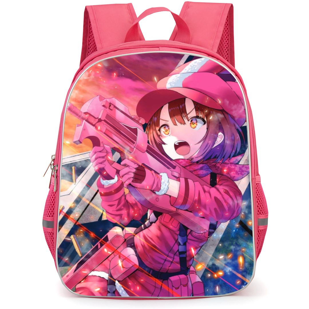 Sword Art Online Llenn Backpack Student Pack - Llenn Firing Weapon Chibi Anime