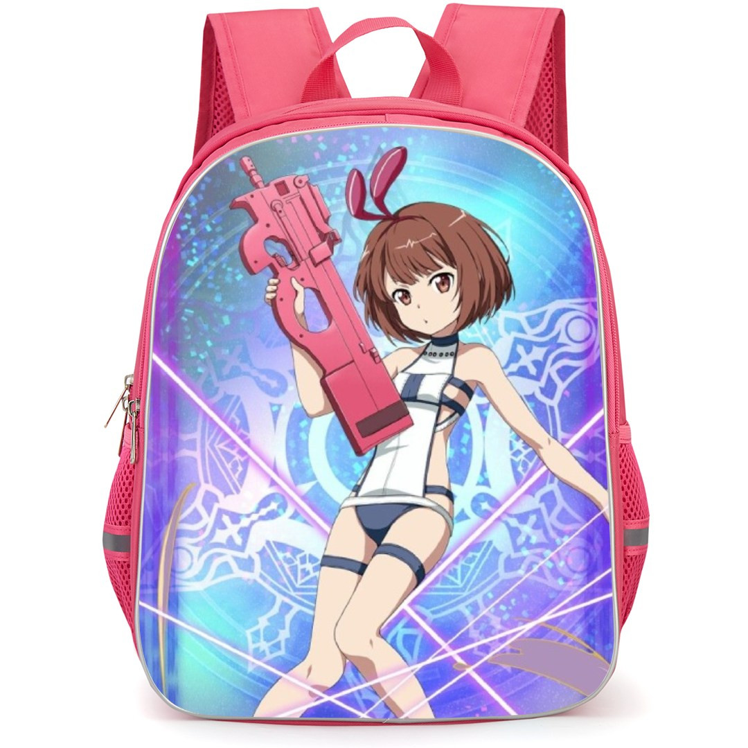 Sword Art Online Llenn Backpack Student Pack - Llenn Holding Pink Weapon Pose